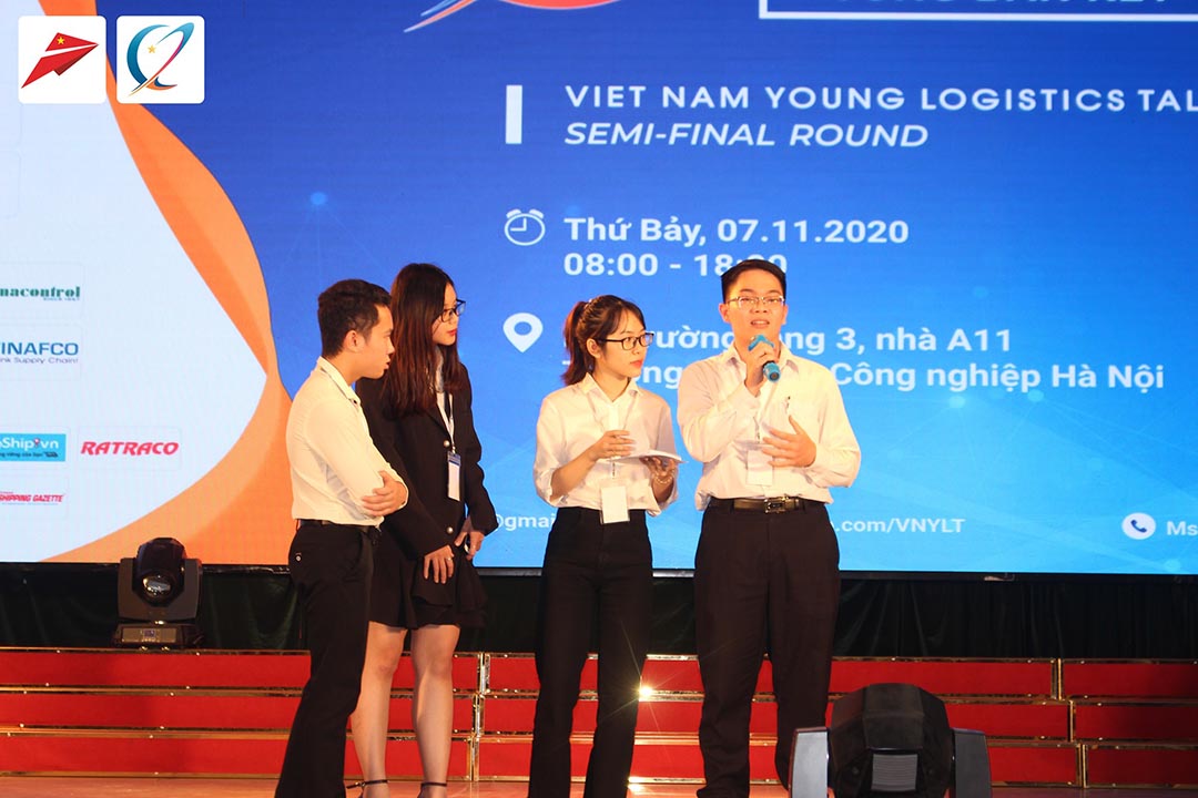 Phần trình bày trong cuộc thi Việt Nam Young Logistics 2020