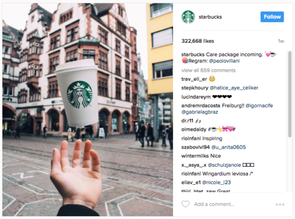 Starbucks social media