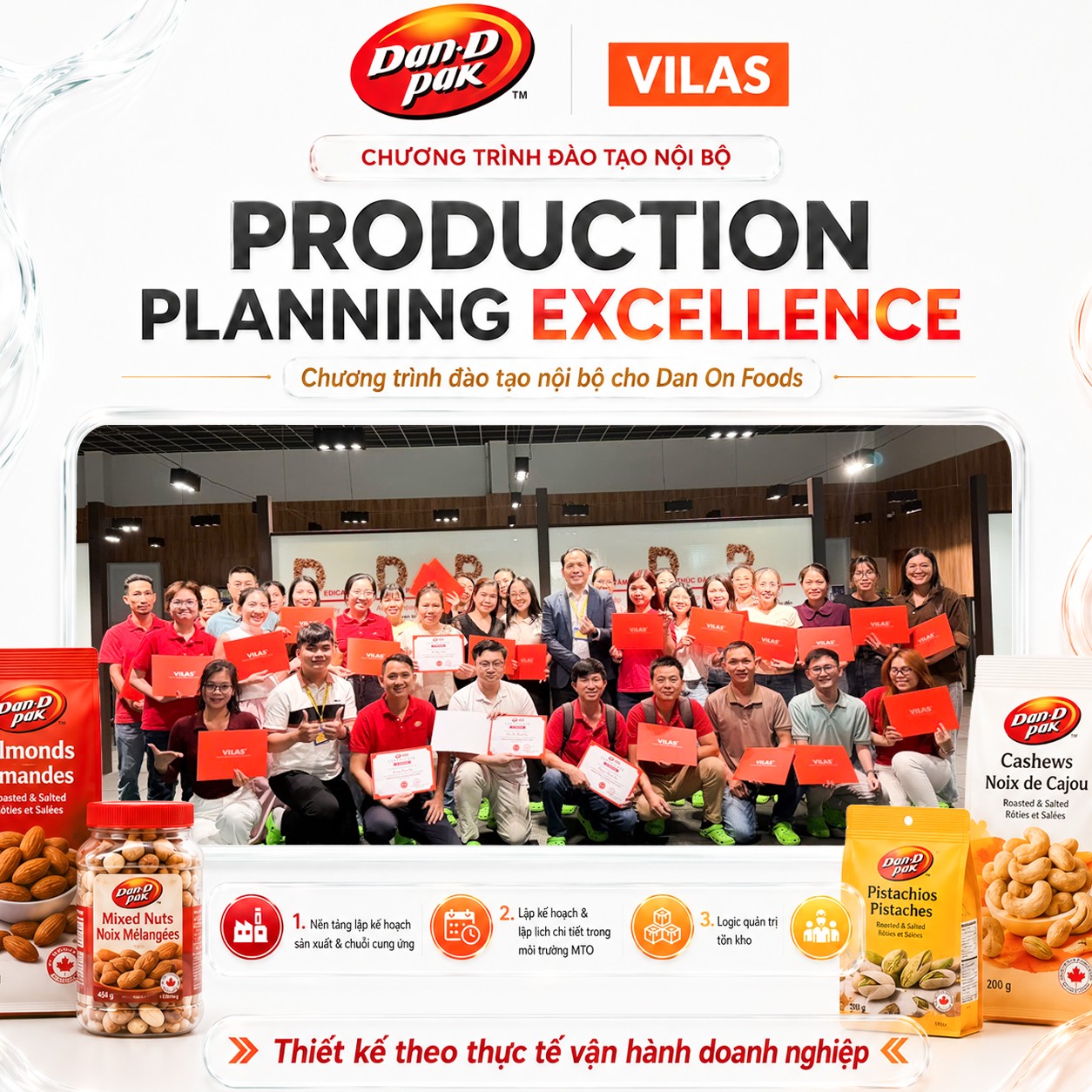 VILAS đồng hành cùng Dan On Foods trong chương trình đào tạo nội bộ Production Planning Excellence