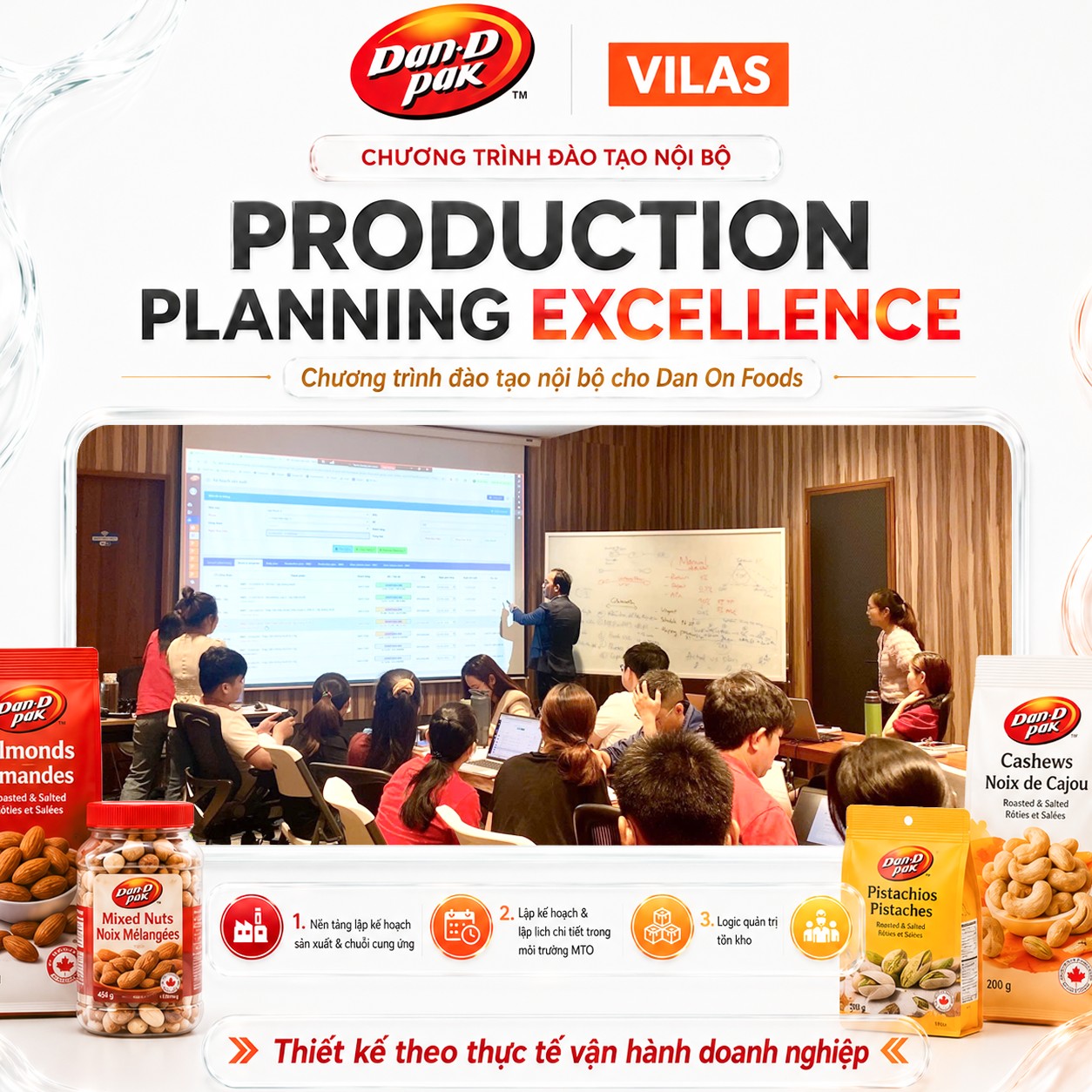 VILAS đồng hành cùng Dan On Foods trong chương trình đào tạo nội bộ Production Planning Excellence