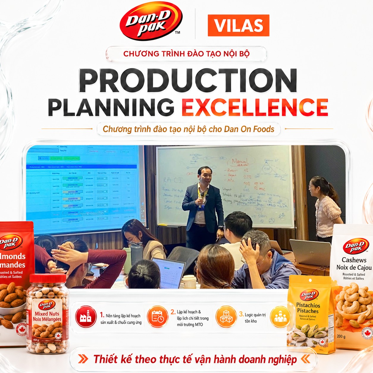 VILAS đồng hành cùng Dan On Foods trong chương trình đào tạo nội bộ Production Planning Excellence