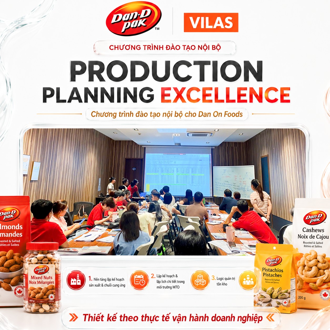 VILAS đồng hành cùng Dan On Foods trong chương trình đào tạo nội bộ Production Planning Excellence