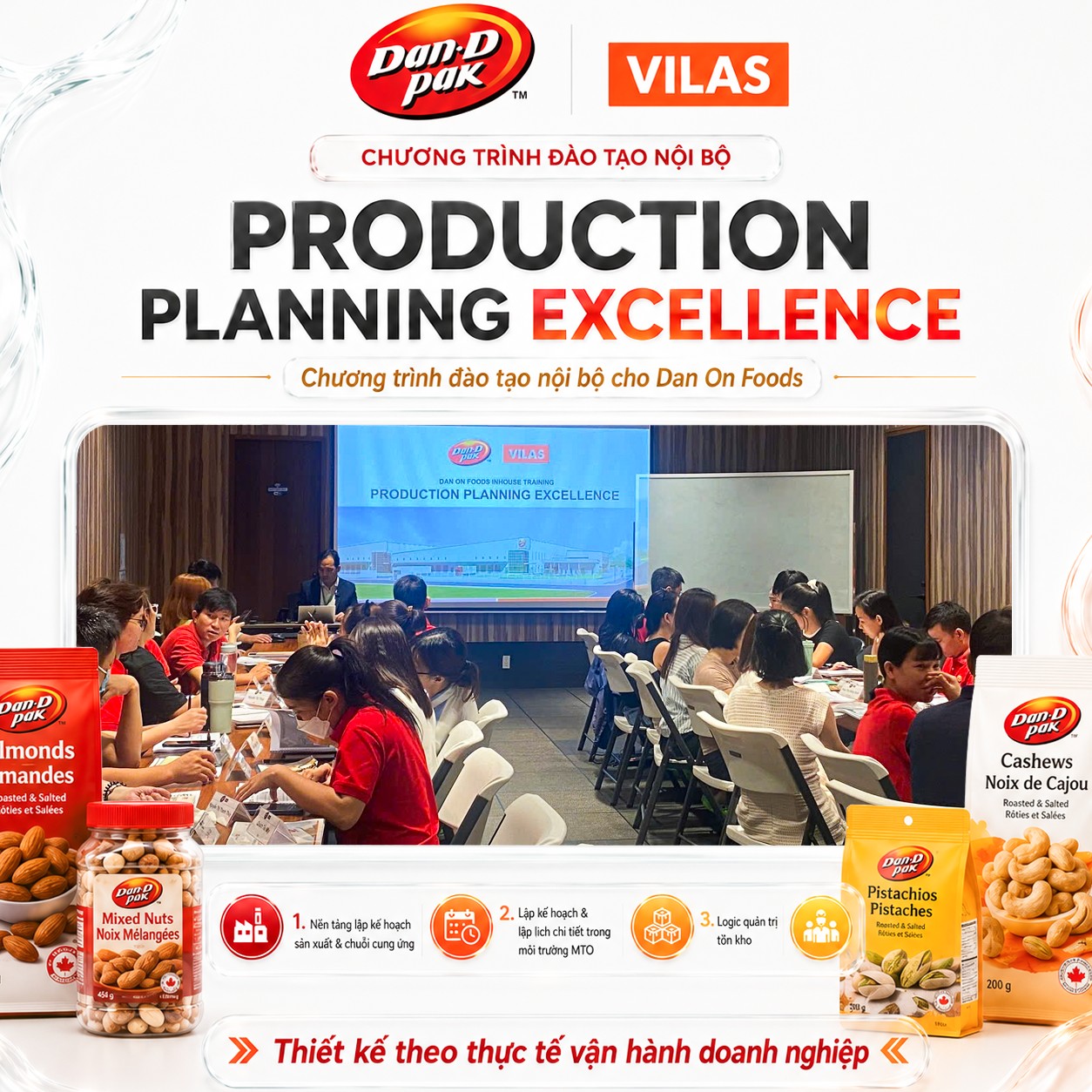 VILAS đồng hành cùng Dan On Foods trong chương trình đào tạo nội bộ Production Planning Excellence