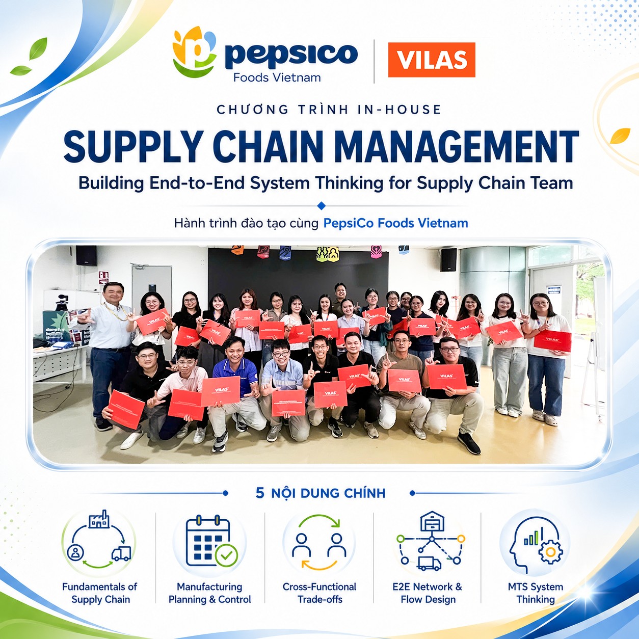 VILAS đồng hành cùng PepsiCo Foods Vietnam trong chương trình đào tạo nội bộ Supply Chain Management